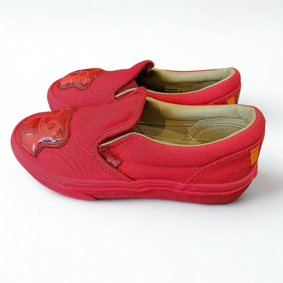 Vans Red Haribo Gummy Bear Unisex Youth Size 2.5 Slip-On Shoes Dopamine - Picture 3 of 9